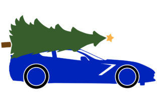 2014 Sportscar with a Christmas Tree Graphics