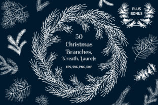 50 Hand Drawn Christmas Branches Graphics & Illustrations