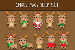 Christmas Deer Set: Graphics & Illustrations Review