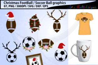 Christmas Football Soccerball Graphics & Illustrations