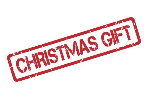 Christmas Gift Rubber Stamp Stencil Graphics & Illustrations