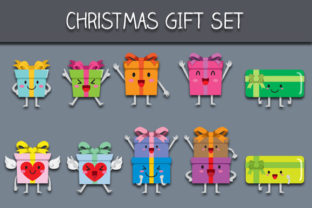 Christmas Gift Set Graphics: Illustrations for Branding