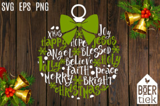 Christmas Ornament with Words: A Festive Graphics Asset for Crafts