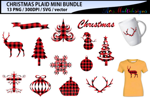 Christmas Plaid Bundle Graphics & Illustrations Review