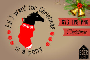 Christmas Pony Graphics for Creative Crafts