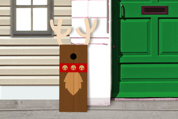 Christmas Reindeer Porch Sign: A Festive Graphics Asset for Crafters