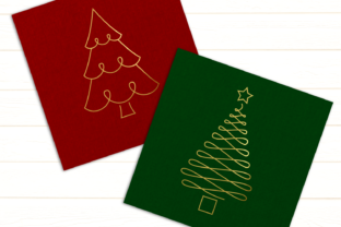 Christmas Tree Duo Single Line: A Perfect Craft Graphics Asset