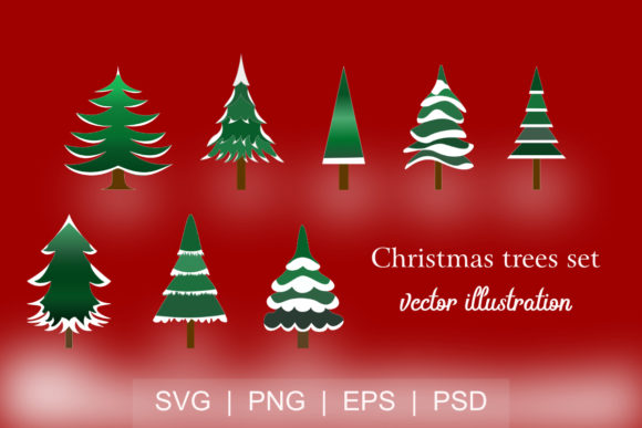 Christmas Tree Set Graphics & Illustrations Review
