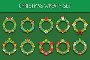 Christmas Wreath Set: Editorial Graphics & Illustrations