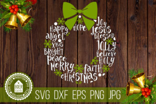 Christmas Wreath with Words: A Perfect Graphics Asset for Crafts