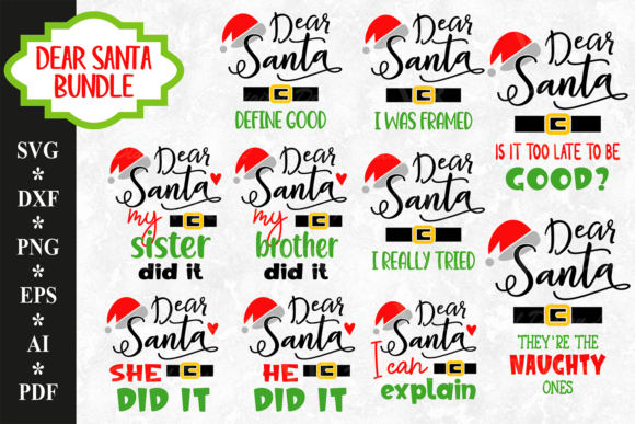 Dear Santa Christmas Bundle: A Crafty Graphics Essential