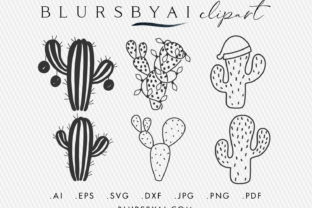 Vector Cacti Christmas Cacti Graphics & Illustrations